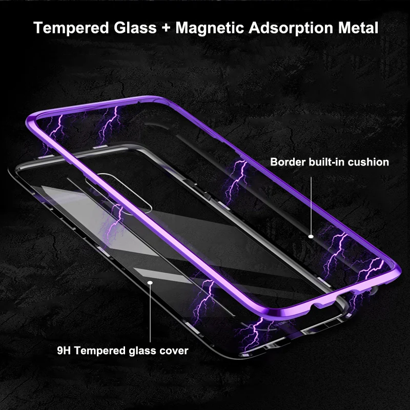 Магнитная Адсорбция металлический корпус для Samsung galaxy S9 + плюс coque Магнето
