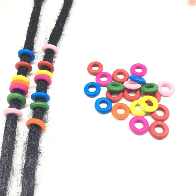 Деревянные бусины дредлока 20 шт. смешанные цвета манжеты дредлок Dread для волос 7