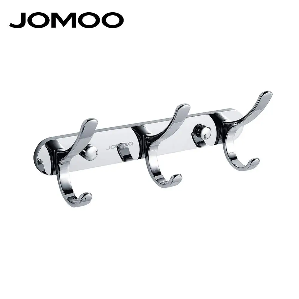 JOMOO крючки для ванной настенный гвозь крюки с хромом покрытием вешалка для одежды цинковый сплав высокого качества вешалка в ванную NO.938705-1D-I011 - Цвет: 3 rows