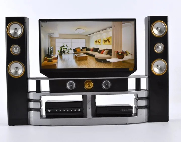 2019 Новое поступление мини Hi Fi 1:6 ТВ домашний кинотеатр шкаф для куклы Барби одежда