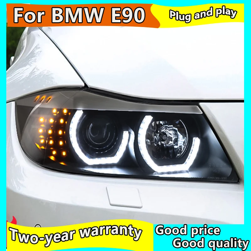 Автостайлинг для BMW E90 фары 2005 2012 320i 318i 323i 325i DRL Hid ангельские глазки Биксеноновые