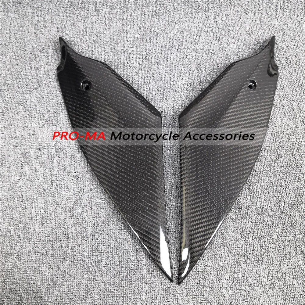 Боковые Крышки для мотоцикла из углеродного волокна для Yamaha R6+ Twill глянцевая ткань