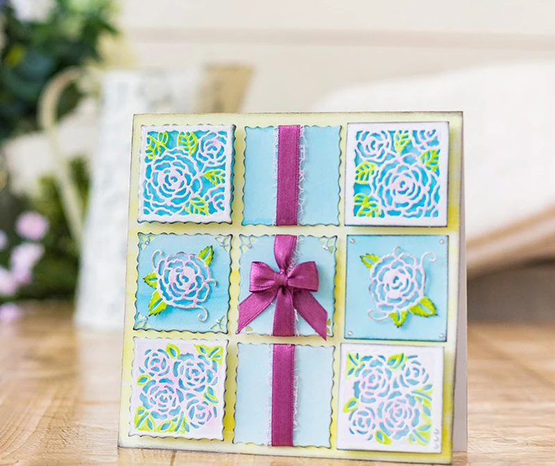 Цветок кружевная рамка из металла трафареты для пресс формы бумага скрапбукинга