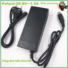 Зарядное устройство 58.8V1.5A, 58,8 в 1.5A, электрическое зарядное устройство Eike для литий-ионных аккумуляторов 48 В, литиевый аккумулятор, разъем RCA