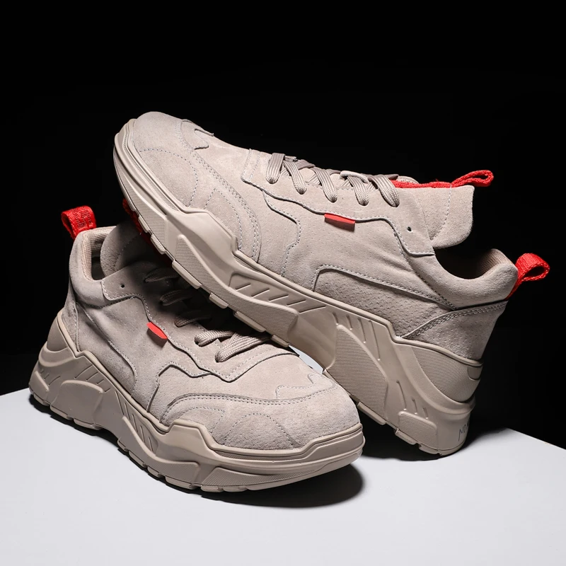 Брендовые мужские кожаные кроссовки Сезон весна осень Туфли оксфорды для офиса