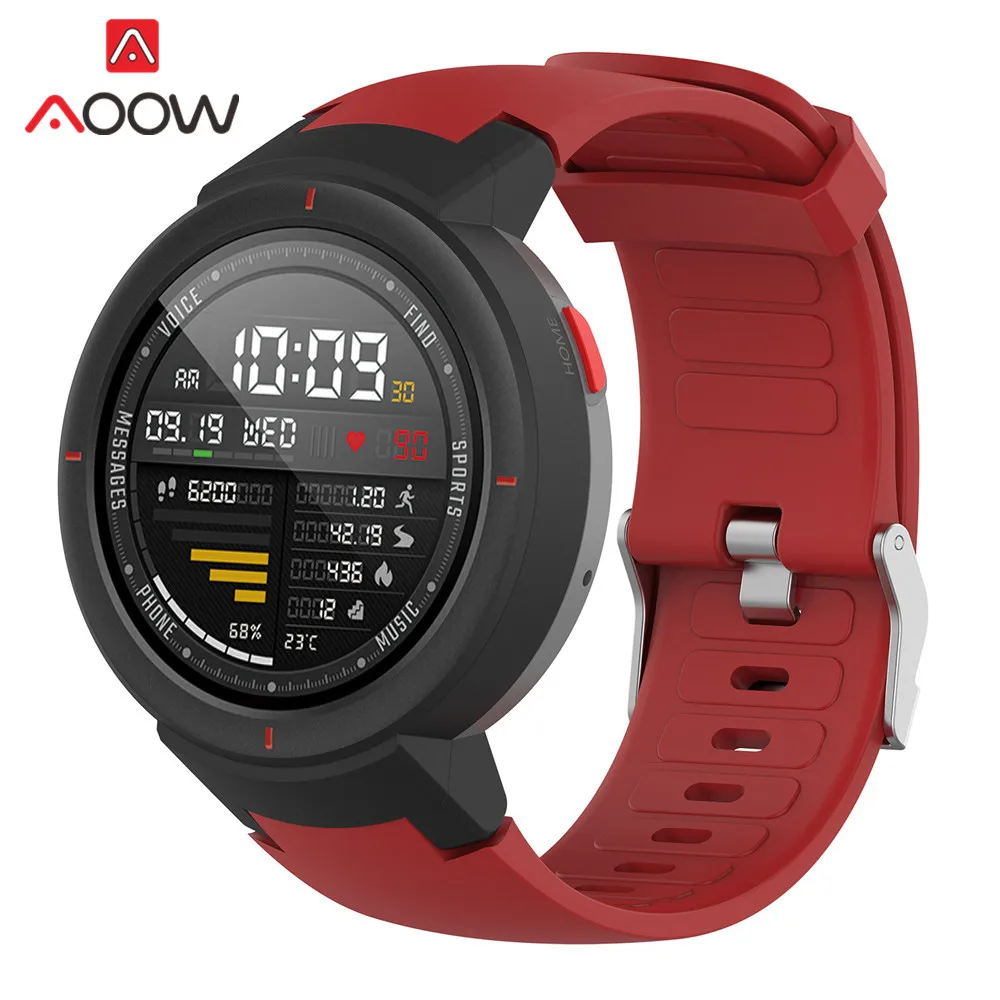 Мягкий силиконовый ремешок для часов Amazfit Verge Xiaomi Huami 3, спортивный сменный ремешок для браслета и поликарбоната, защитный чехол A1801