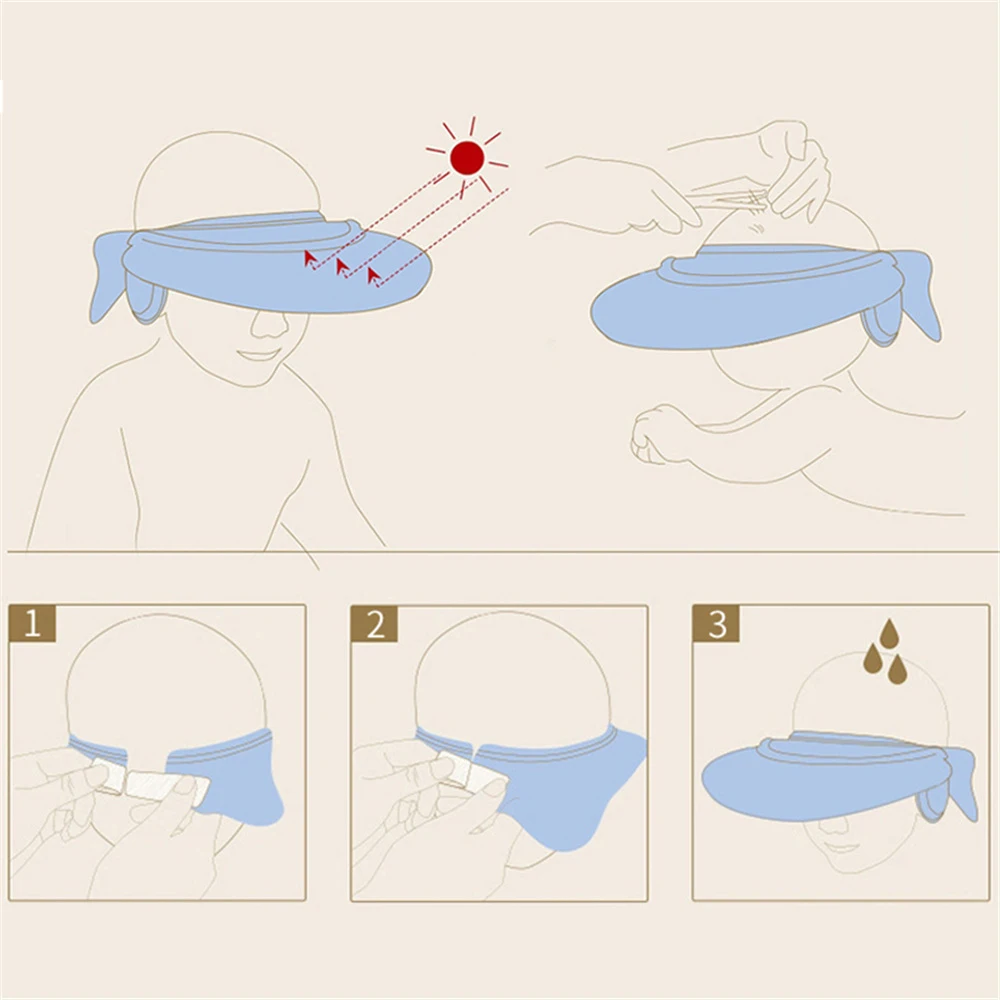 

Baby Adjustable Shampoo Cap Hat Waterproof Ear Protector Hat Toddler Kids Silicone Bath Shower Cap Baby shampoo Cap artifact