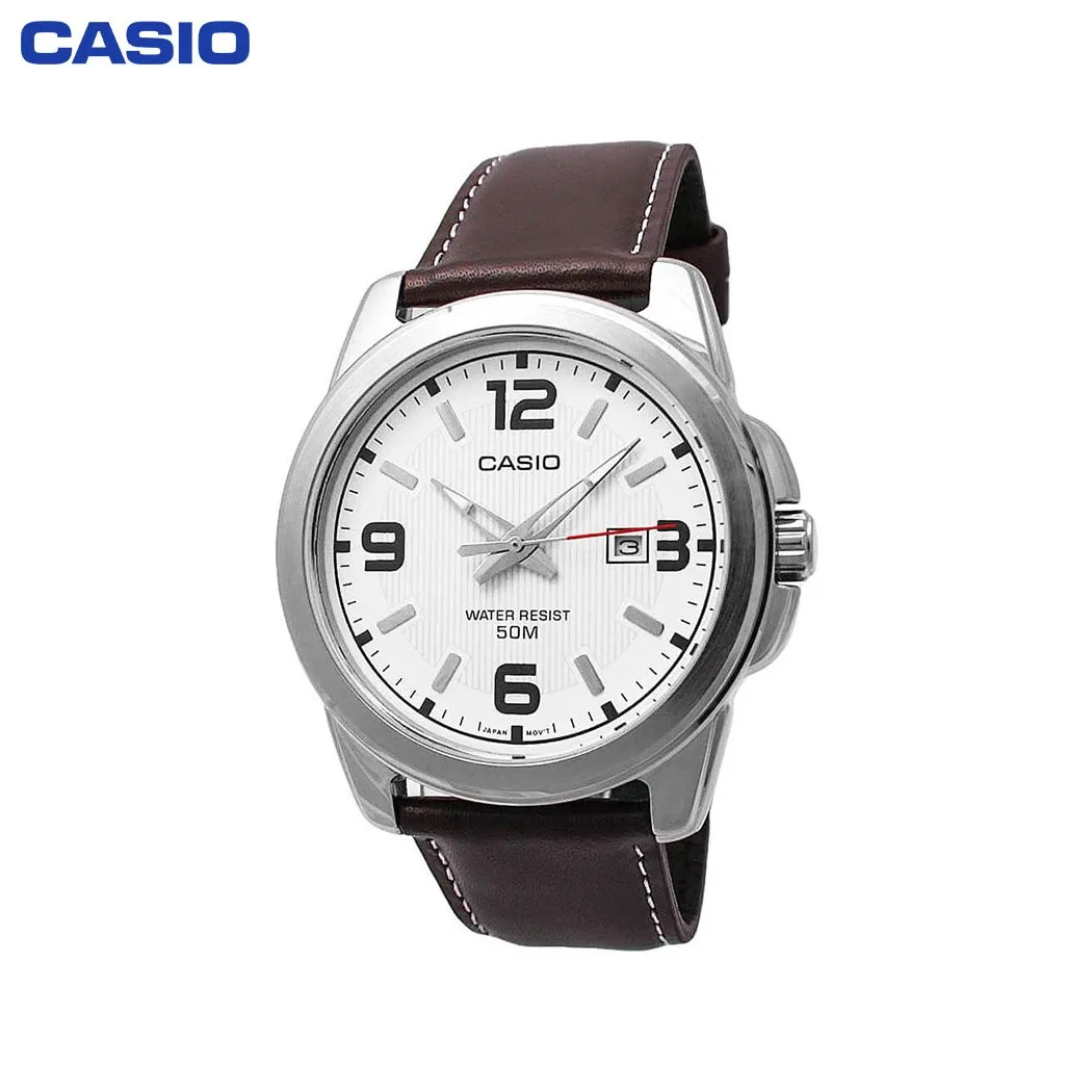 Наручные часы Casio MTP 1314PL 7A мужские кварцевые на кожаном ремешке|Кварцевые часы| |
