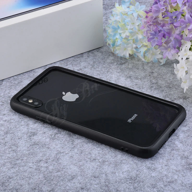Тонкий Матовый Бампер рамка для iphone 8 7 P 6 6S Plus Xs Max Xr X Двухцветный Мягкий Резиновый ТПУ противоударный защитный чехол