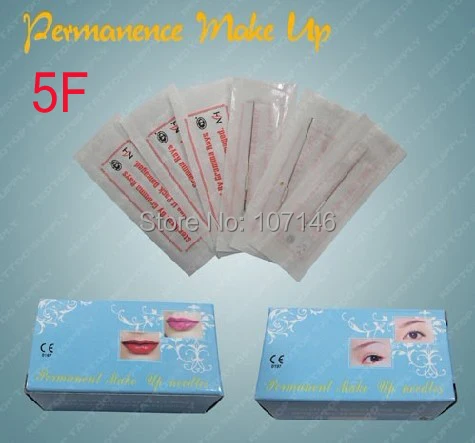 5F макияж иглы для татуировки стерилизованные Перманентный бровей губ Pen машина 5