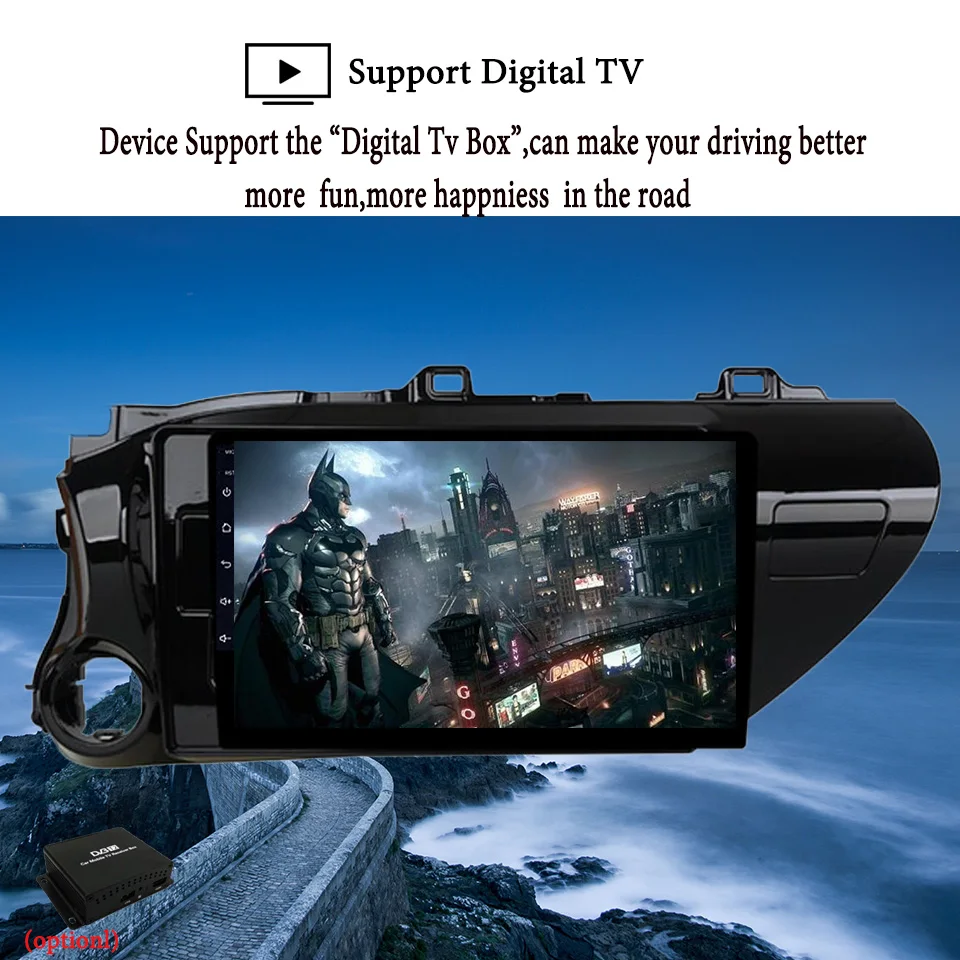 Восьмиядерный Android 10 0 автомобильный DVD мультимедиа GPS navi система для TOYOTA Hilux 2016 2017