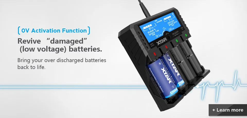 XTAR DRAGON VP4 PLUS смарт-зарядное устройство набор с мешочком зонды адаптер и автомобильное зарядное устройство для 18650 и аккумулятор
