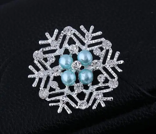 Snowflake Pearl Brooch Jewelry For Women/men Fashion Pins Metal Scarf Wedding Gift Diy Jewellery Accessories | Украшения и