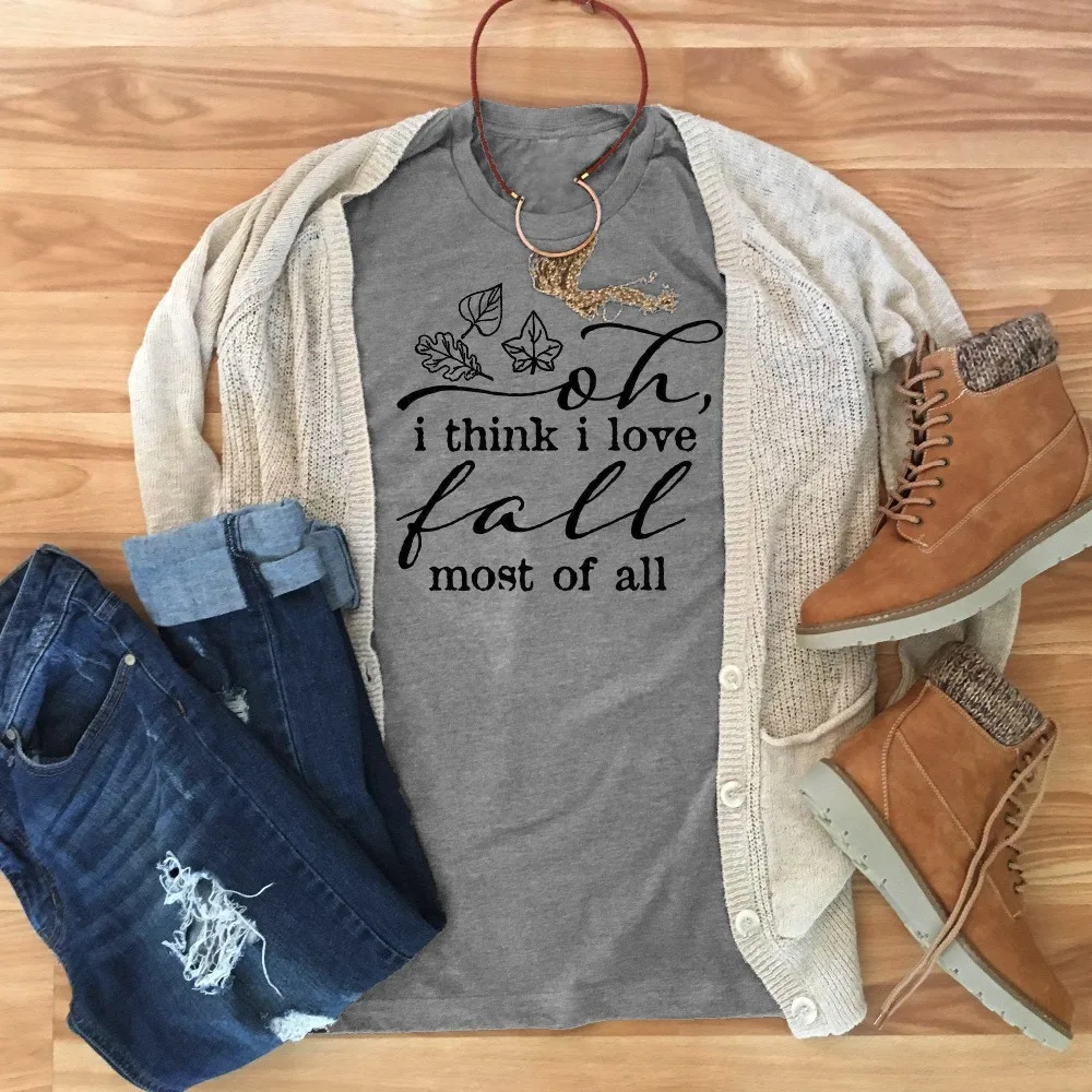 Я думаю что Love Fall больше всего тройник смешной надписью винтажные листья