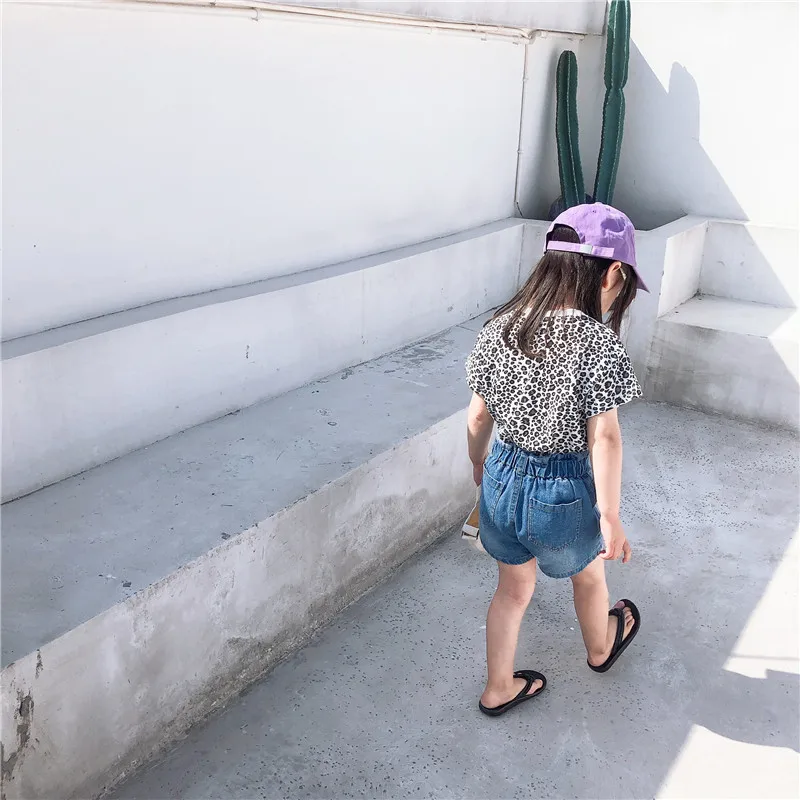 Новое поступление Летнее в Корейском стиле из хлопка с леопардовым принтом