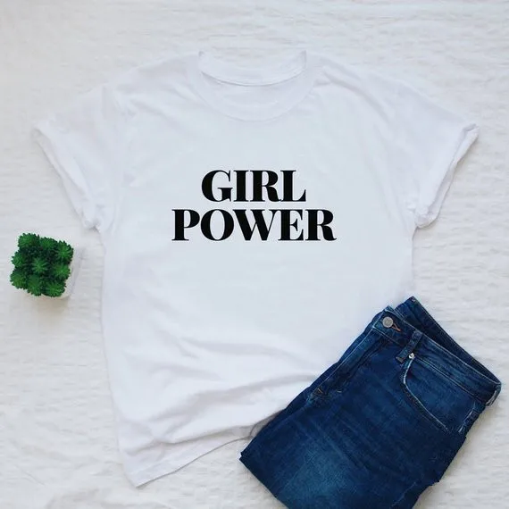 

Skuggnas Feminist shirt Girl power T-shirt Unisex Feminist Slogan Shirt Girl Power Tumblr Fashion tee Drop ship High quality