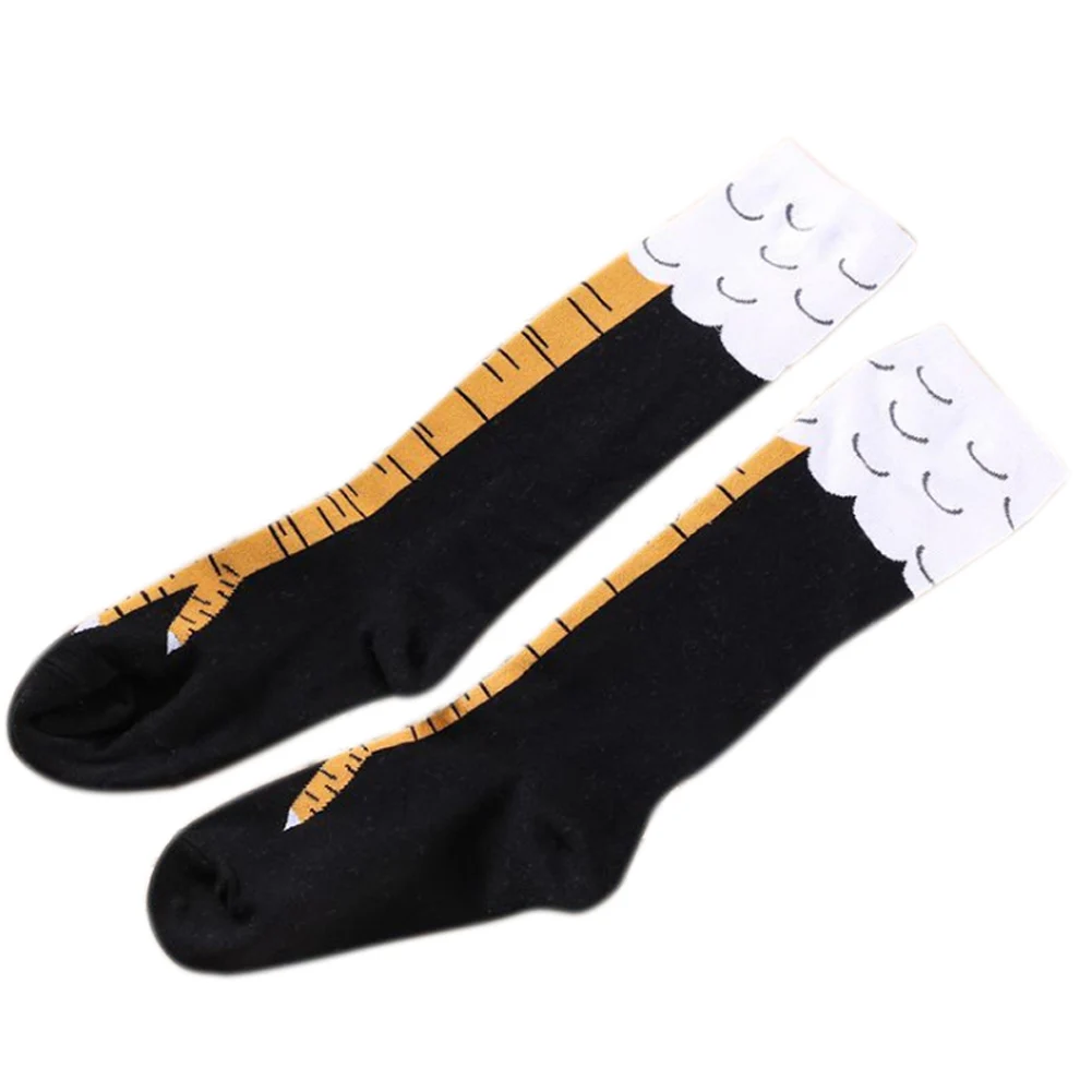 Knee High Black Новая мода Женщины куриная нога коготь носки ноги высокие/Гольфы чулки - Цвет: Knee High Black