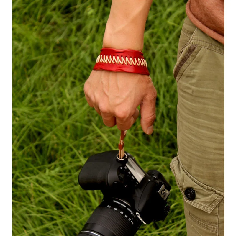 Кожаный ремешок ручной работы в стиле ретро для камеры Canon Nikon Sony Pentax Olympus Panasonic DSLR /