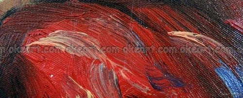 100% расписанный вручную Испанский танцор фламенко красное платье красота