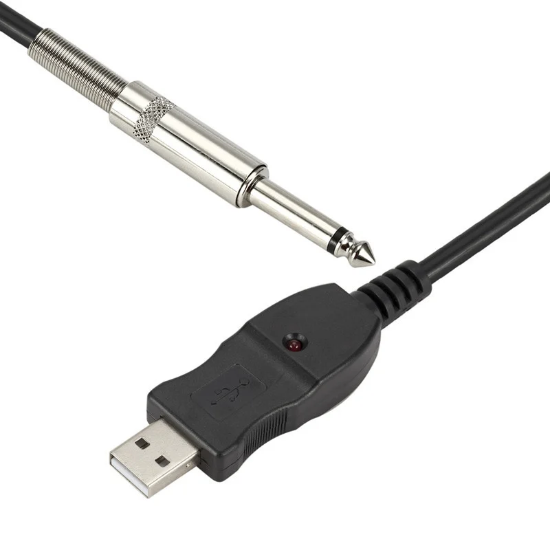 Профессиональный кабель для подключения гитарных басов к USB 1/4/6 3 мм
