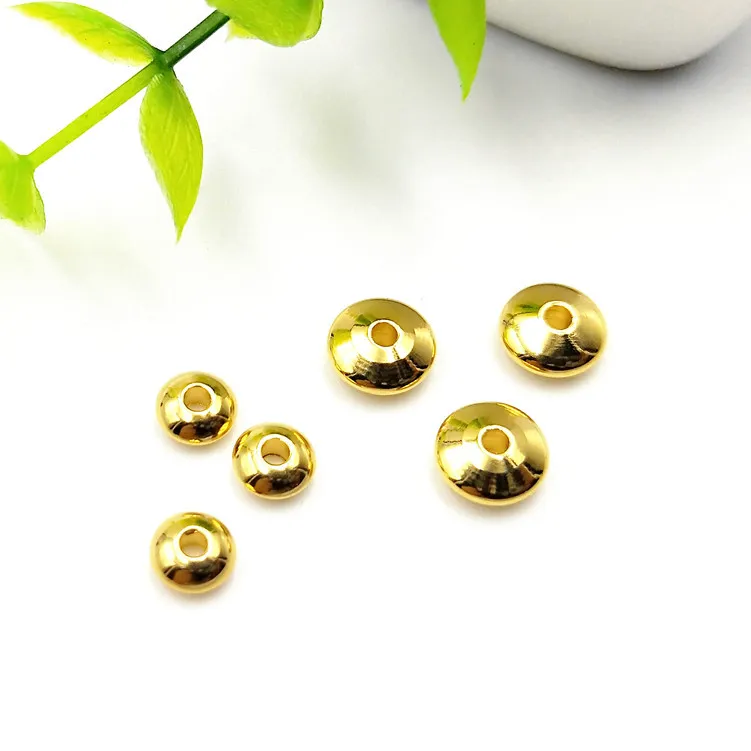 10pcs 4-8mm Stainless Steel Jewelry Making DIY Golden Abacus Loose Metal Beads for Findings | Украшения и аксессуары