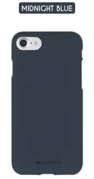 midnight blue Мягкий силиконовый матовый резиновый чехол Mercury Goospery для Apple iPhone 5 5S 6 6S 7 8 Plus X XR XS Max - Цвет: midnight blue