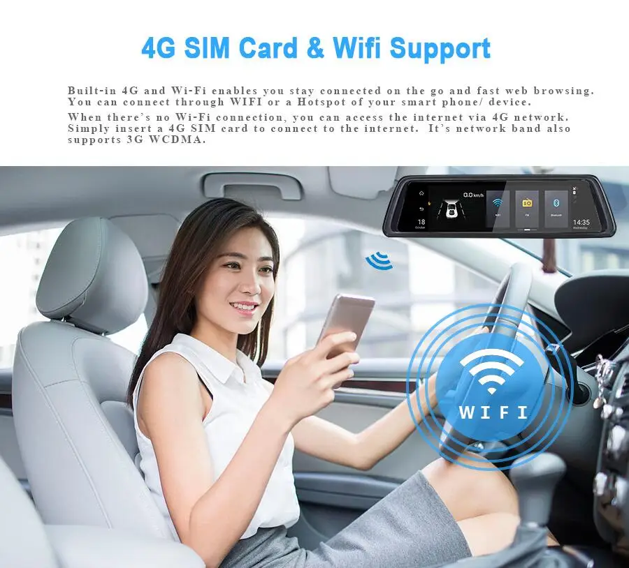 QUIDUX 10 дюймов 4G Android Автомобильное зеркало заднего вида DVR gps ADAS wifi камера заднего вида рекордер видеорегистратор с смарт-часы/ремешок бесплатно