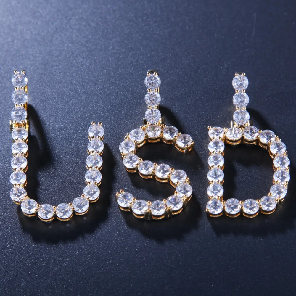 Мужские ожерелья в стиле хип хоп с надписью iced out на заказ подвеской виде тенниса