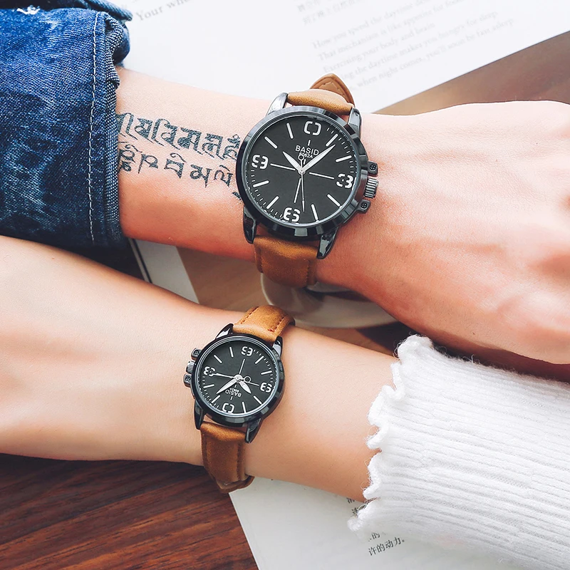 Часы наручные BASID мужские/женские кварцевые модные водонепроницаемые