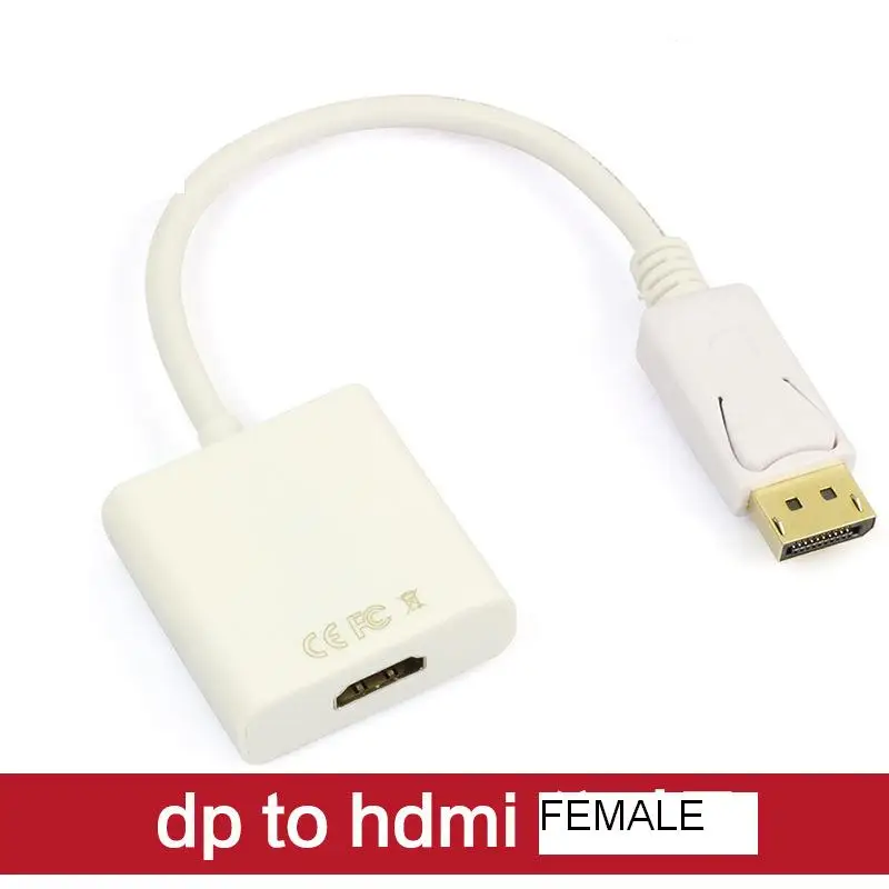 60 шт./лот DisplayPort DP к HDMI активный видео аудио адаптер конвертер для ПК ноутбука