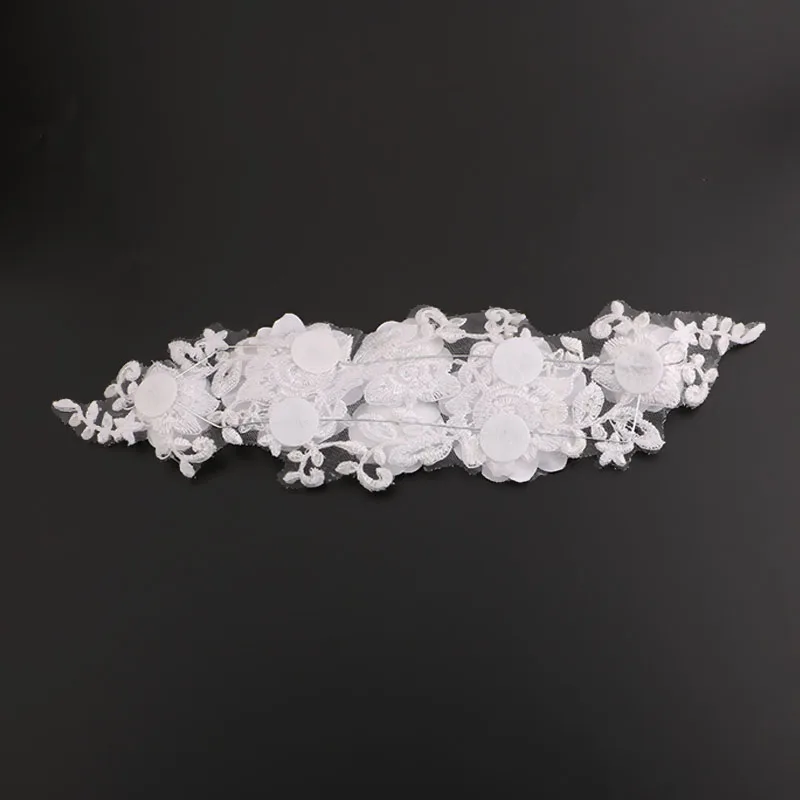 Женская свадебная тиара Белая Кружевная повязка на голову с цветами и