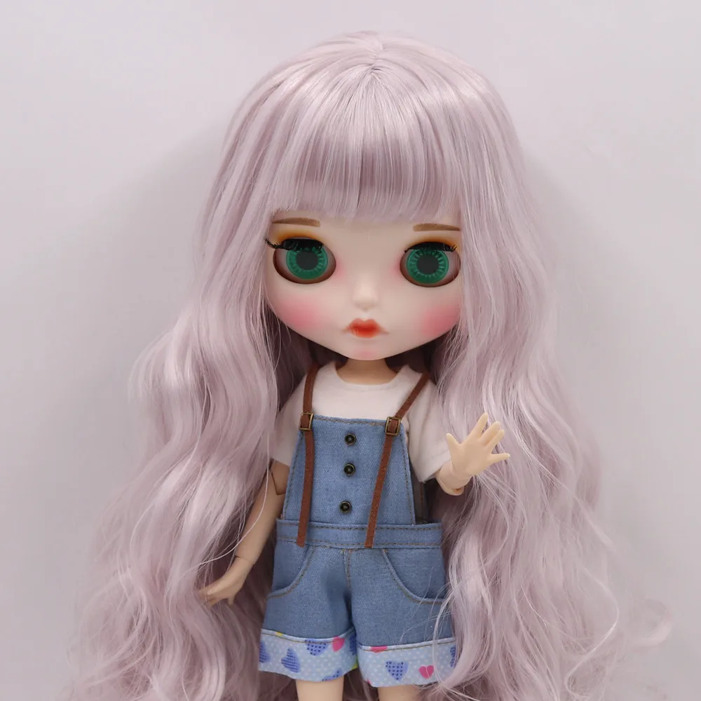 Костюм одежды для куклы Blyth фиолетовая шифоновая футболка и джинсы брюки 1/6 BJD ICY NEO