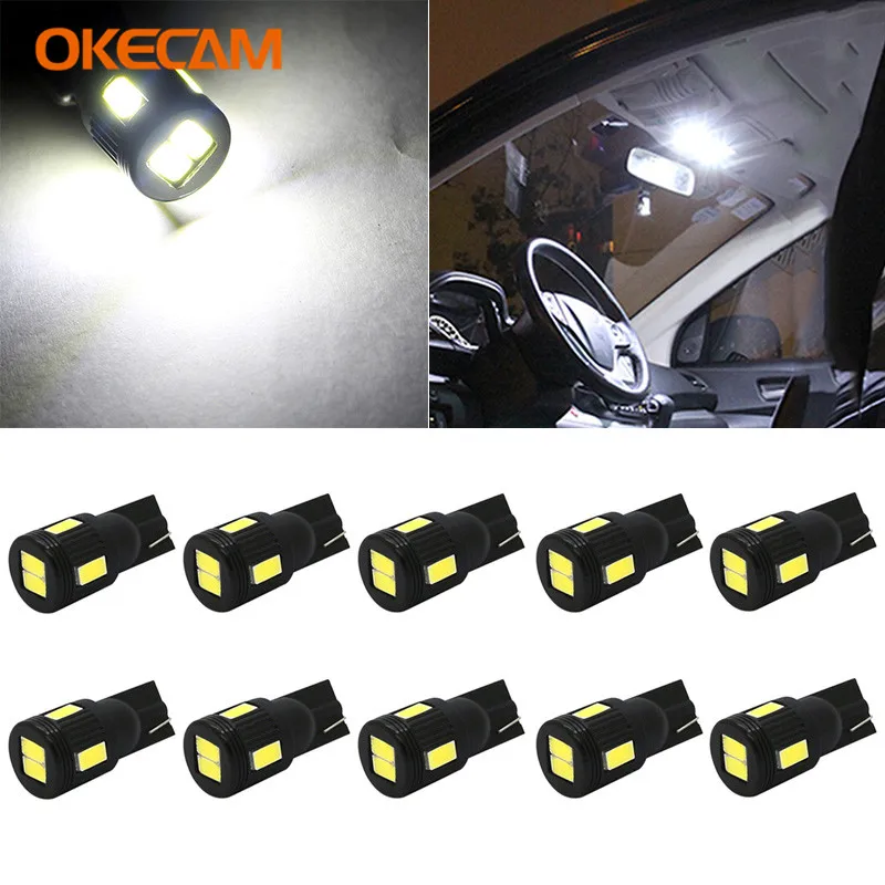 10x светодиодный 10 W5W LED 5730 автомобильная лампа 168 194 светильник для Nissan Qashqai J11 J10 Juke