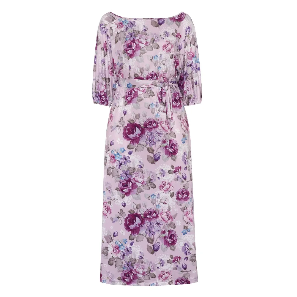 Bohemian Women Plus Size Long Dress 2018 Off shoulder Beach summer Straight Floral Print Boho Travel Girls Large Sizes Dresses | Женская