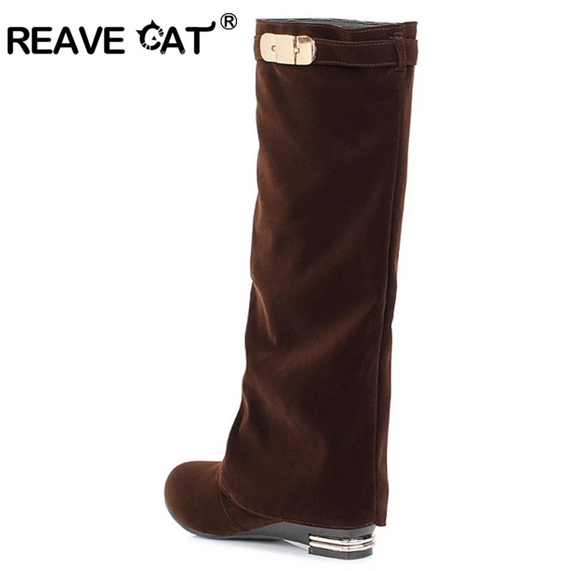 Женские ботинки для верховой езды REAVE CAT черные красные прямые в английском стиле