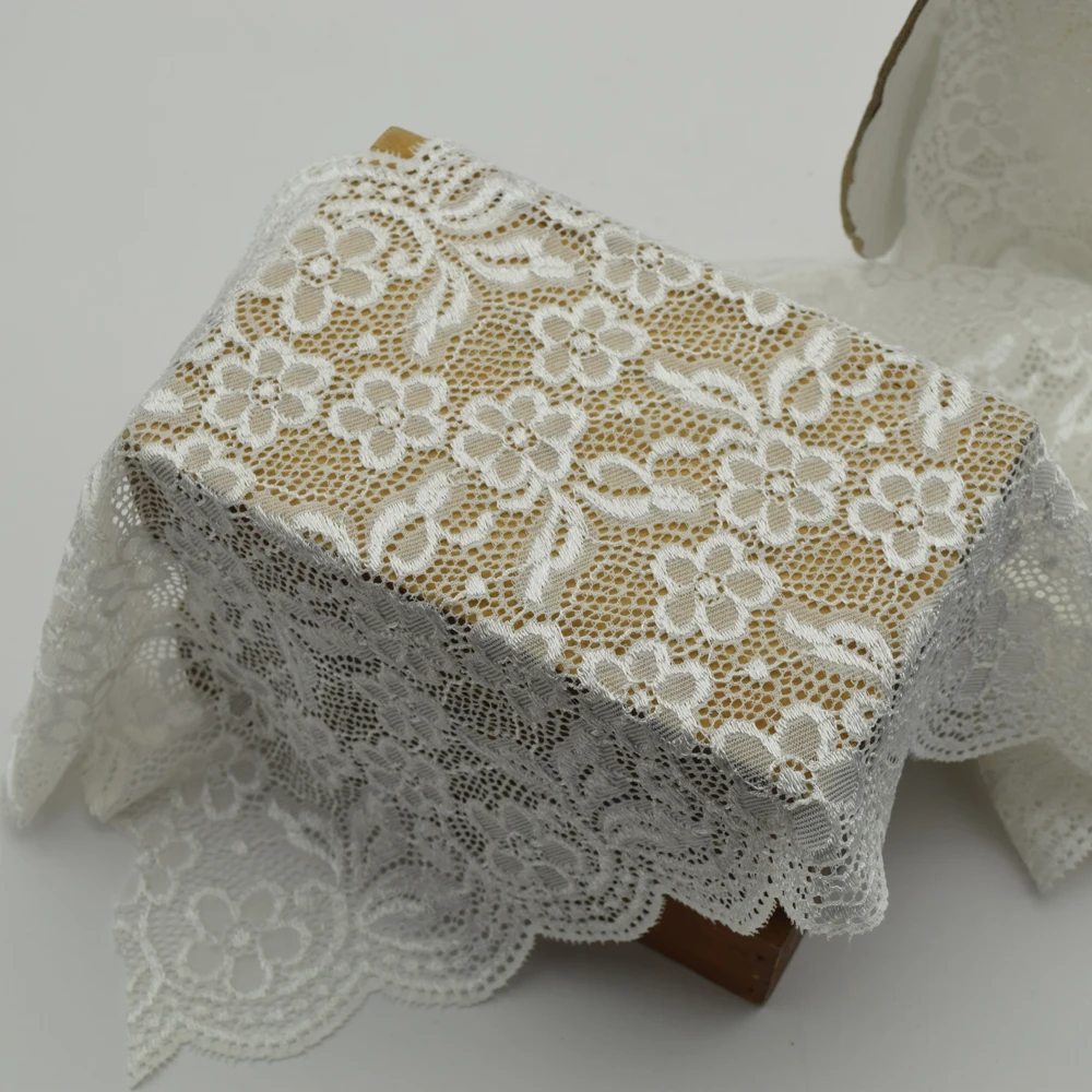 Эластичная мягкая Цветочная кружевная отделка из спандекса 2 ярда хорошего