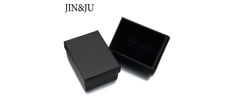 JIN& JU черные бумажные коробки для запонок 30 шт./лот высококачественные тонкие линии черные матовые бумажные коробки для ювелирных изделий запонки чехол для переноски