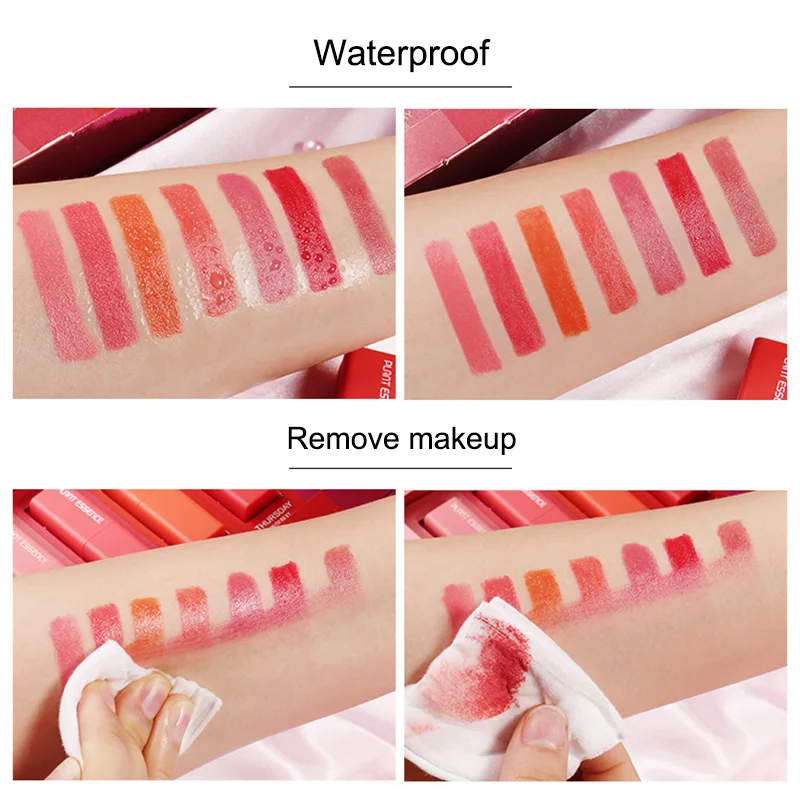 7 шт./компл. Увлажняющая губная помада стойкая косметика для губ мягкая