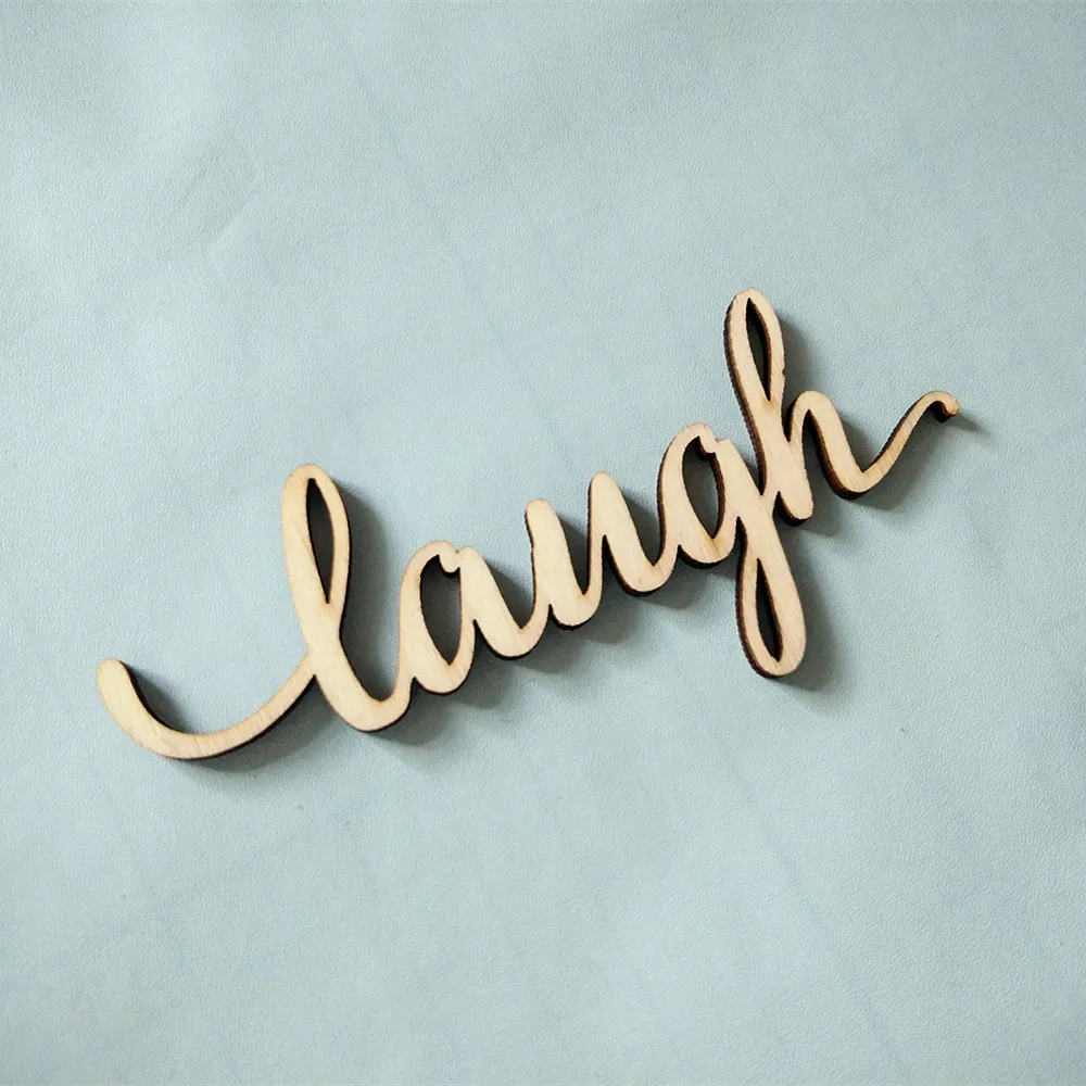 10 шт. лазерная резка Поверьте Charlie Script деревянная вывеска Декор для дома комнаты