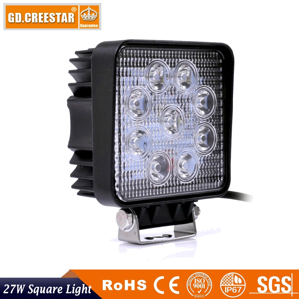 Квадратный светодиодный рабочий светильник 27 Вт 4 дюйма для грузовиков