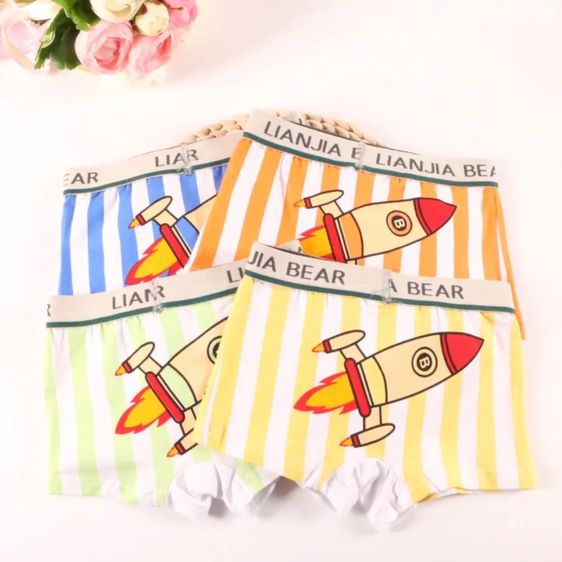 3 шт./лот трусы боксеры для мальчиков нижнее белье с героями мультфильмов детские