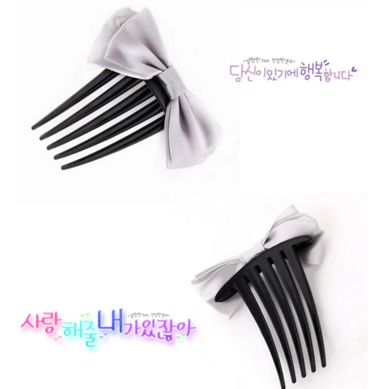 Тканевые гребни с бантом для женщин и девочек держатель волос платье аксессуары