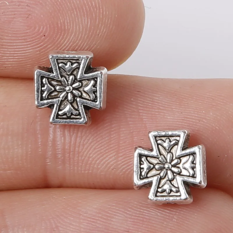 Горячая Мода 110 шт 8*8 мм цинковый сплав амулеты античные посеребренные пожелания