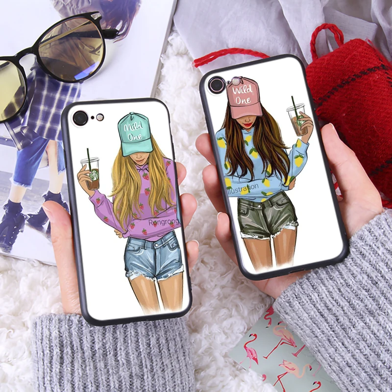 Чехол для телефона Best Friends Forever iphone7 8 Plus милый мягкий силиконовый чехол iPhone8 6 6s X XR XS
