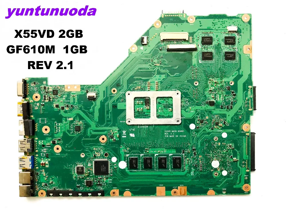 Оригинальная материнская плата для ноутбука ASUS X55VD 2 Гб GF610M 1 ГБ REV протестирована