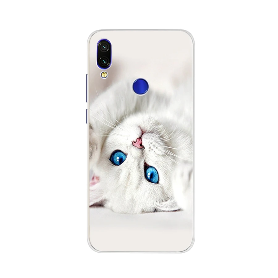 Милый чехол для Xiaomi Redmi Note 7 Cat Силиконовый телефона мягкий Бампер протектор Чехол