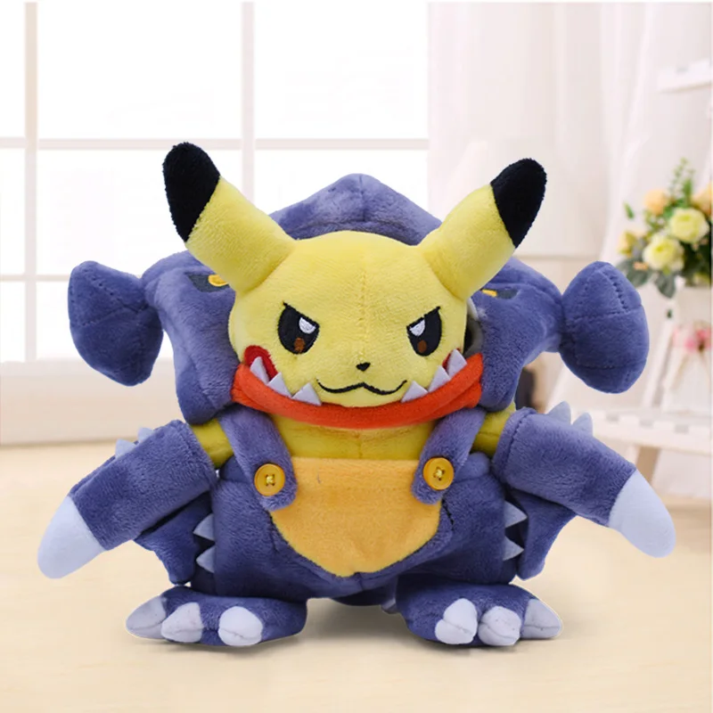 7 видов стилей плюшевая игрушка Пикачу Косплей Charizard Snorlax Garchomp Ampharos Tyranitar Hydreigon мягкие куклы животных детская игрушка