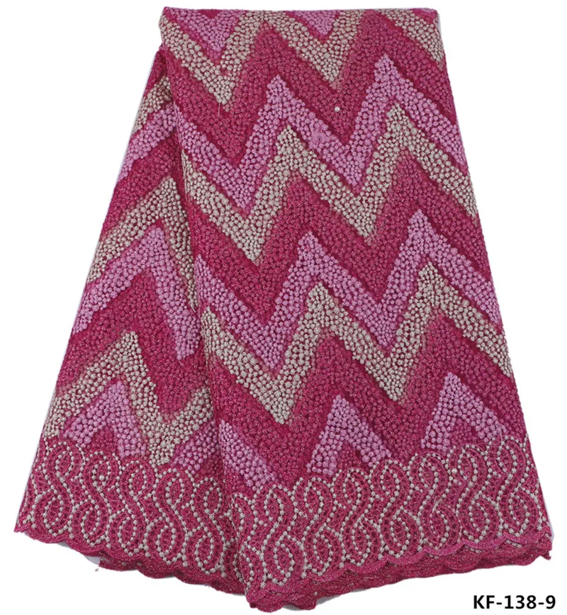 Мода передач pattern Африканский Французский тюль кружева 5 ярдов ткани для женщины