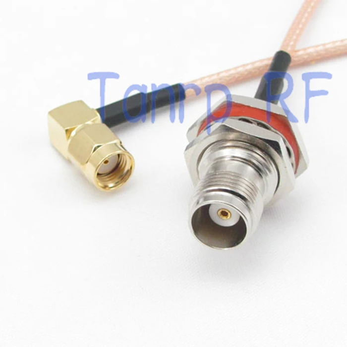 

10pcs 15CM Pigtail coaxial jumper cable RG316 extension cord 6inch RP TNC female jack to RP SMA male plug RF adapter connector