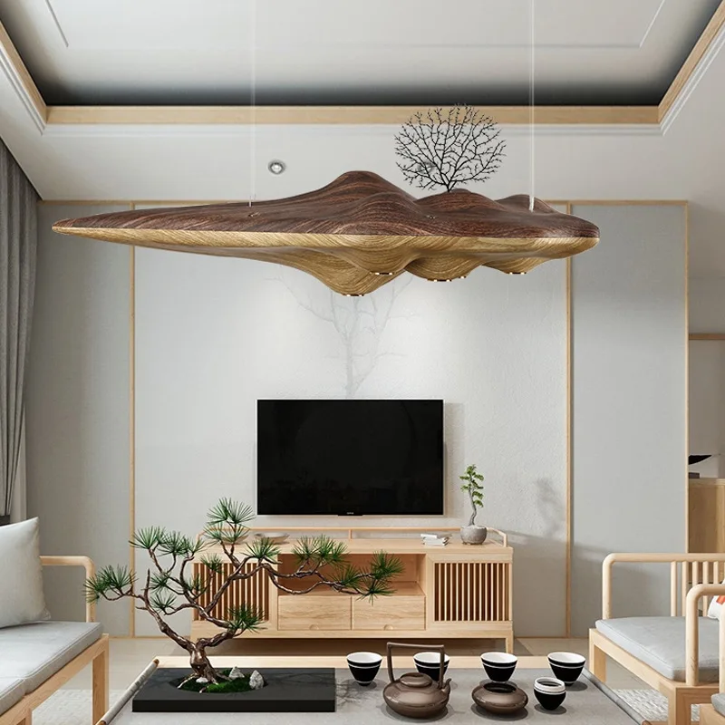 Винтажные подвесные лампы в китайском стиле Светодиодная лампа E27 форме островка